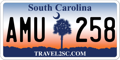 SC license plate AMU258