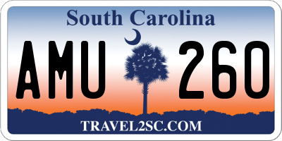 SC license plate AMU260