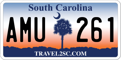 SC license plate AMU261