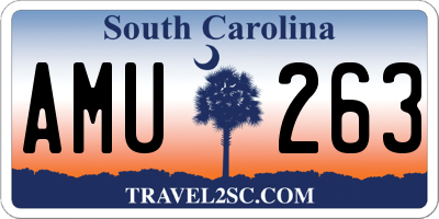 SC license plate AMU263