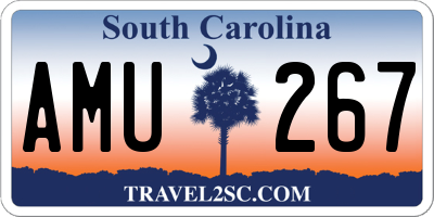 SC license plate AMU267