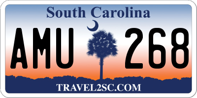 SC license plate AMU268