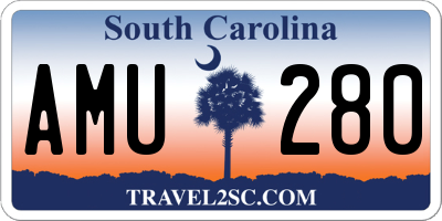 SC license plate AMU280