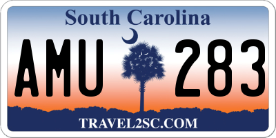 SC license plate AMU283