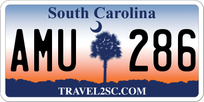 SC license plate AMU286