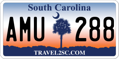 SC license plate AMU288
