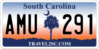 SC license plate AMU291
