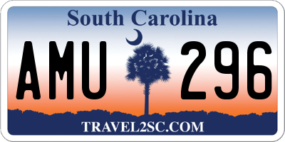 SC license plate AMU296