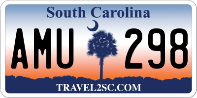 SC license plate AMU298