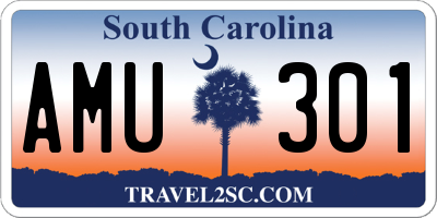 SC license plate AMU301