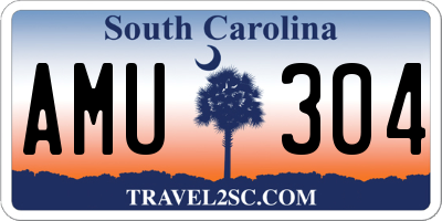 SC license plate AMU304