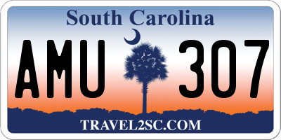 SC license plate AMU307