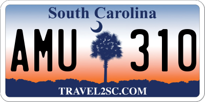SC license plate AMU310