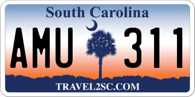 SC license plate AMU311