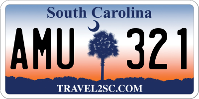 SC license plate AMU321