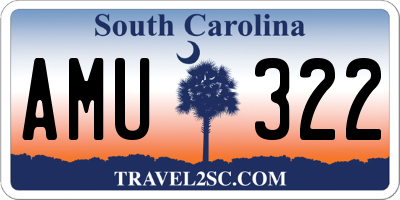 SC license plate AMU322