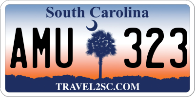 SC license plate AMU323