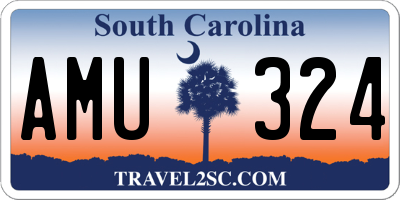 SC license plate AMU324