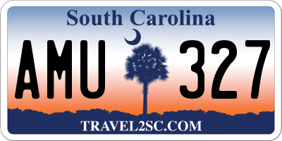 SC license plate AMU327