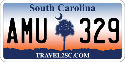 SC license plate AMU329