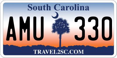 SC license plate AMU330