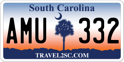 SC license plate AMU332