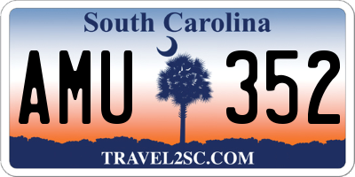SC license plate AMU352