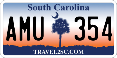 SC license plate AMU354