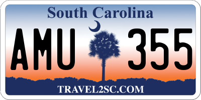 SC license plate AMU355