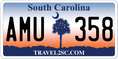 SC license plate AMU358