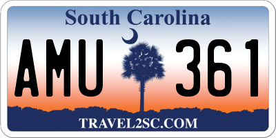 SC license plate AMU361