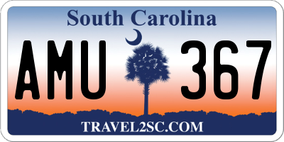 SC license plate AMU367