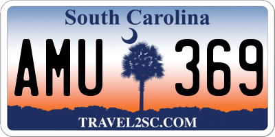 SC license plate AMU369