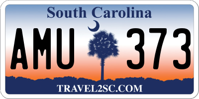 SC license plate AMU373