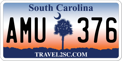 SC license plate AMU376