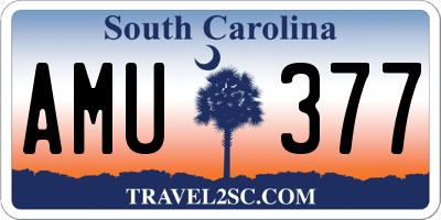 SC license plate AMU377