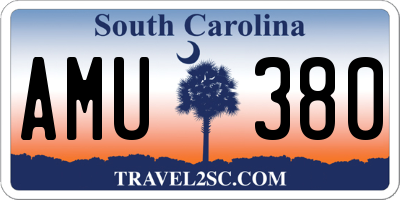 SC license plate AMU380