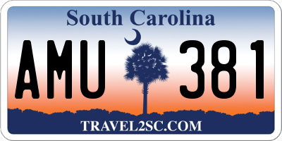 SC license plate AMU381