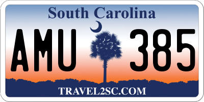 SC license plate AMU385