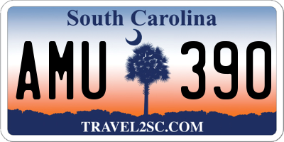 SC license plate AMU390