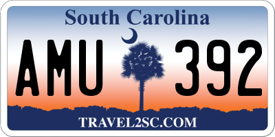 SC license plate AMU392