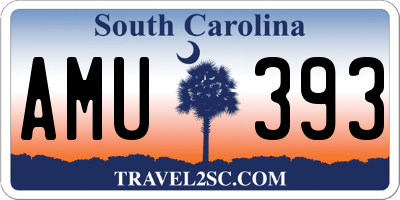 SC license plate AMU393
