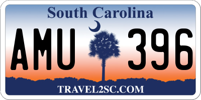 SC license plate AMU396