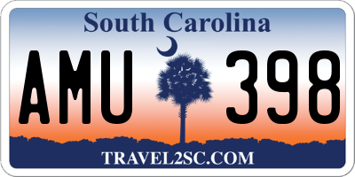 SC license plate AMU398