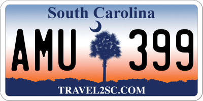 SC license plate AMU399