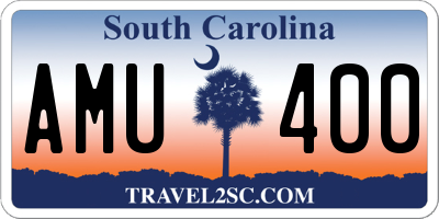 SC license plate AMU400