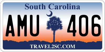 SC license plate AMU406