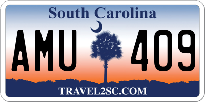 SC license plate AMU409