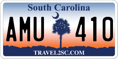 SC license plate AMU410