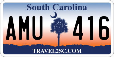 SC license plate AMU416